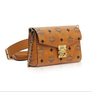 MCM Patricia Belt Bag in Visetos Cognac